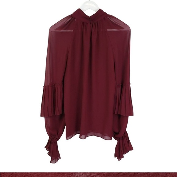 Ramy Brook Pleat Sleeve Boho Blouse Size Small - Picture 1 of 5